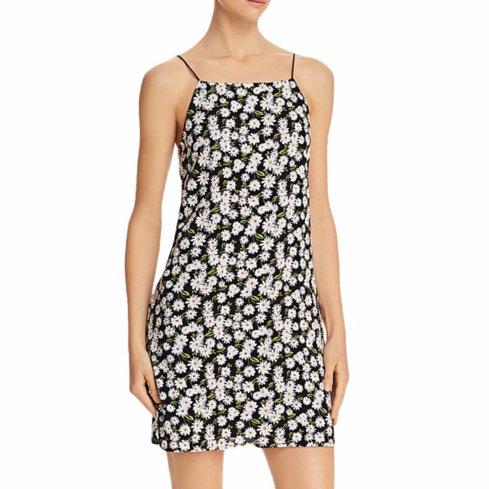 Aqua Women's Daisy Print Slip Dress, Size M
